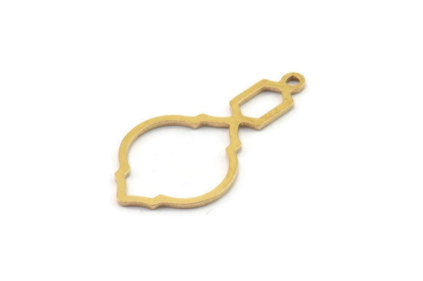 Brass Geometric Charm, Raw Brass Geometric Charms, Brass Earring Charms, Brass Charms for Jewelry Making (27x14x0.80mm) SMP1364