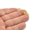 Brass Geometric Charm, Raw Brass Oval Charms, Brass Earring Charms, Brass Charms for Jewelry Making (33x8x0.60mm) SMP1365