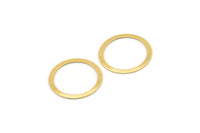 19mm Circle Connector, 10 Gold Plated Brass Connector Circle Rings (19mm) Brs 448 A0186