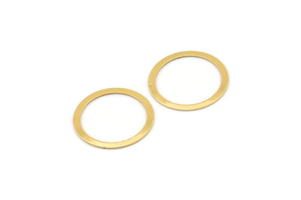 19mm Circle Connector, 10 Gold Plated Brass Connector Circle Rings (19mm) Brs 448 A0186