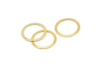 19mm Circle Connector, 10 Gold Plated Brass Connector Circle Rings (19mm) Brs 448 A0186