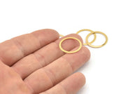 19mm Circle Connector, 10 Gold Plated Brass Connector Circle Rings (19mm) Brs 448 A0186