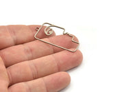 Steel Face Charm, Stainless Steel Face Charms With 1 Loop, Pendants, Earrings, Findings (40x22x0.80mm) SMP1311