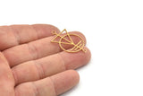 Brass Triangle Charm, Raw Brass Geometric Charms, Brass Earring Charms, Brass Charms for Jewelry Making (33x19x0.80mm) SMP1291
