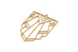 Brass Geometric Charm, Raw Brass Diamond Charms, Brass Earring Charms, Brass Charms for Jewelry Making (40x29x0.80mm) SMP1288