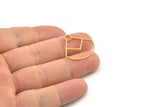 Brass Geometric Charm, Raw Brass Drop Charms, Brass Earring Charms, Brass Charms for Jewelry Making (25x0.80mm) SMP1336