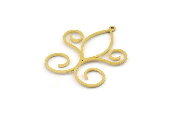 Brass Geometric Charm, Raw Brass Geometric Charms, Brass Earring Charms, Brass Charms for Jewelry Making (31x28x0.80mm) SMP1294