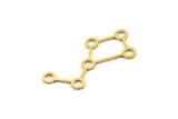 Brass Molecule Charm, Raw Brass Molecule Shaped Charms, Earring Charms (34x18x0.80mm) SMP1375