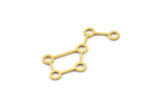 Brass Molecule Charm, Raw Brass Molecule Shaped Charms, Earring Charms (34x18x0.80mm) SMP1375