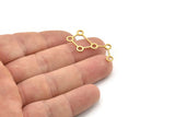 Brass Molecule Charm, Raw Brass Molecule Shaped Charms, Earring Charms (34x18x0.80mm) SMP1375