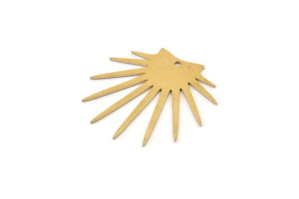 Brass Sun Charm, Raw Brass Sun Charms, Brass Earring Charms, Brass Charms for Jewelry Making (27x26x0.60mm) SMP1381