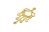 Brass Charm, Raw Brass, Brass Pendants, Charm Earrings, Brass Charms With 1 Loop (31x15x0.60mm) SMP1338