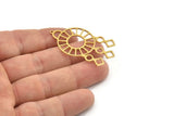 Brass Charm, Raw Brass, Geometric Charms, Charm Earrings, Brass Charms With 1 Loop (45x24x0.80mm) SMP1308