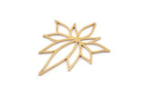 Brass Geometric Charm, Raw Brass Flower Charms, Brass Earring Charms, Brass Charms for Jewelry Making (39x33x0.80mm) SMP1306
