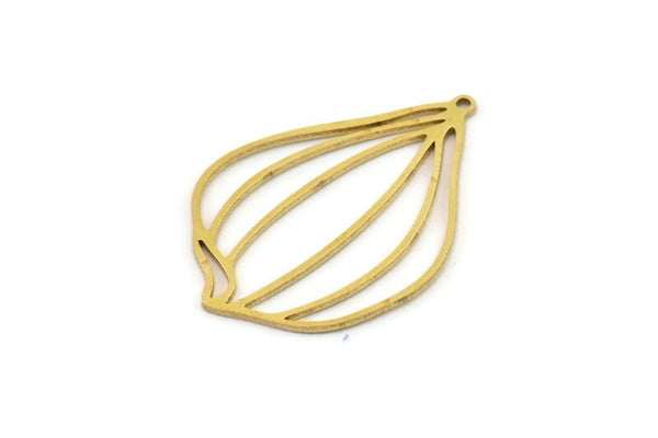 Brass Geometric Charm, Raw Brass Irregular Charms, Brass Earring Charms, Brass Charms for Jewelry Making (36x26x0.80mm) SMP1342