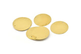 Brass Round Charm, Raw Brass Round Charms With 1 Hole, Earring Charms (25x0.45mm) A2378