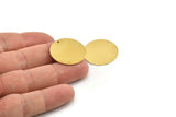 Brass Round Charm, Raw Brass Round Charms With 1 Hole, Earring Charms (25x0.45mm) A2378