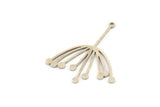 Silver Dandelion Charm, 6 Antique Silver Plated Brass Taraxacum Charms With 1 Loop (35x30x0.80mm) A4219 H1227
