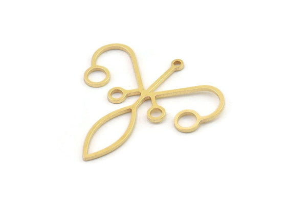 Brass Geometric Charm, Raw Brass Geometric Charms, Brass Earring Charms, Brass Charms for Jewelry Making (30x29x0.80mm) SMP1396