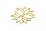 Brass Flower Charm, Raw Brass Flower Charms, Brass Earring Charms, Brass Charms for Jewelry Making (32x0.80mm) SMP1402