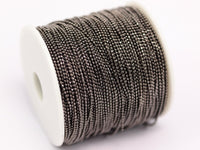 Gunmetal Brass Chain, 5 Meters - 16.5 Feet 1.2 Gunmetal Brass Faceted Ball Chain - W72 ( Z023 )