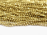 2mm Ball Chain, 3 M - 9.9 Feet (2mm) Raw Brass Faceted Ball Chain Mv17 ( Z041 )