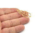 Brass Geometric Charm, Raw Brass Geometric Charms, Brass Earring Charms, Brass Charms for Jewelry Making (38x17x0.60mm) SMP1367
