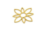 Brass Flower Charm, Raw Brass Flower Charms, Brass Earring Charms, Brass Charms for Jewelry Making (29x0.80mm) SMP1351
