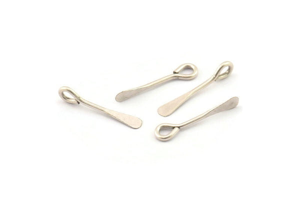 Kürek Gözü Pimleri, 12 Antik Gümüş Kaplama Pirinç Kürek Gözü Pimleri (20x1,2 mm) D0347