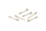 Kürek Gözü Pimleri, 12 Antik Gümüş Kaplama Pirinç Kürek Gözü Pimleri (20x1,2 mm) D0347