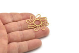 Brass Sun Charm, Raw Brass Sun Charms, Brass Earring Charms, Brass Charms for Jewelry Making (35x0.80mm) SMP1361