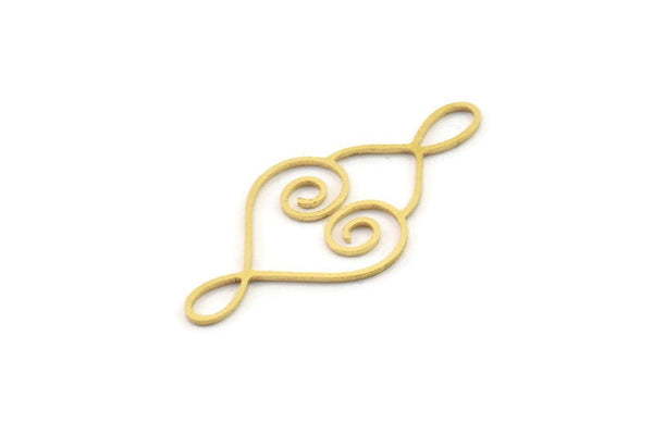 Brass Geometric Charm, Raw Brass Geometric Charms, Brass Earring Charms, Brass Charms for Jewelry Making (39x18x0.80mm) SMP1380