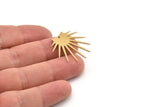 Brass Sun Charm, Raw Brass Sun Charms, Brass Earring Charms, Brass Charms for Jewelry Making (27x26x0.60mm) SMP1381