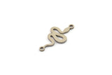 Steel Snake Charm, Stainless Steel Snake Charms With 2 Loops, Pendants, Connector Findings (21x11x0.80mm) SMP1399