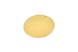 Brass Round Charm, Raw Brass Round Charms With 1 Hole, Earring Charms (25x0.45mm) A2378
