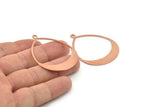 Copper Drop Charm, 2 Raw Copper Drop Charms With 1 Loop, Pendants (49x36x0.80mm) M03413