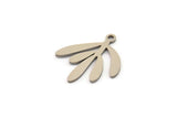 Steel Leaf Charm, Stainless Steel Leaf Charms With 1 Loop, Charm Pendants (18x17x0.80mm) SMP1429