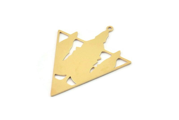 Brass Tree Charm, Raw Brass Tree Charms, Brass Earring Charms, Brass Charms for Jewelry Making (39x32x0.60mm) SMP1412