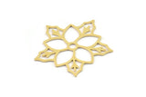 Brass Flower Charm, Raw Brass Flower Charms, Brass Earring Charms, Brass Charms for Jewelry Making (33x32x0.60mm) SMP1404
