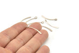 Kürek Gözü Pimleri, 1 Döngülü 20 Antik Gümüş Kaplama Pirinç Kürek Gözü Pimleri (25x1mm) D1714