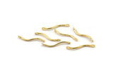 Gold Connector, 24 Gold Plated Metal Curved Connectors , Findings (21mm) A0662