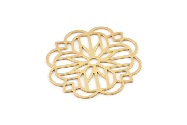 Brass Geometric Charm, Raw Brass Geometric Charms, Brass Earring Charms, Brass Charms for Jewelry Making (38x0.60mm) SMP1401