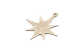 Star Pole Star Charm, 12 Antique Silver Plated, Silver Charms, Silver Pole Star Charms With 1 Loop (26x24x0.60mm) A4017