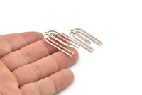 Silver Fringed Charm, 8 Antique Silver Plated Brass Fringe Shaped Charms With 1 Hole, Findings (33x15x0.80mm) A6472