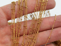 Red Raw Brass Chain, 10 M (1.5 Mm) Raw Red Brass Soldered Chain - Ybt007 Z114