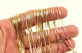 Tiny Brass Chain, 5 Meters - 16.5 Feet Tiny Raw Brass Soldered Chain (0.70mm)  BS 1014