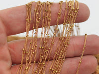 Red Raw Brass Chain, 10 M (1.5 Mm) Raw Red Brass Soldered Chain - Ybt007 Z114