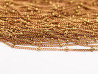 Red Raw Brass Chain, 10 M (1.5 Mm) Raw Red Brass Soldered Chain - Ybt007 Z114