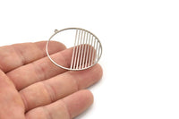 Steel Round Charm, Stainless Steel Round Shaped Charms With 1 Loop, Charm Pendants, Findings (42x40x0.80mm) SMP1422
