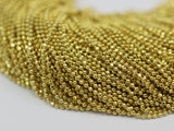 5 Meters - 16.5 Feet (1.2 mm) Raw Brass Faceted Ball Chains ba1.2 ( Z020 )